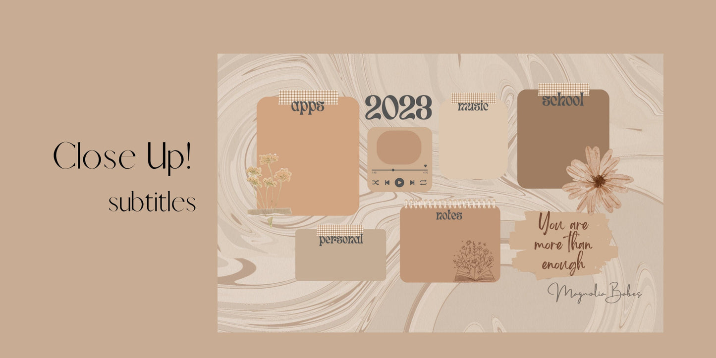 2023 Brown Minimalist Desktop Wallpaper