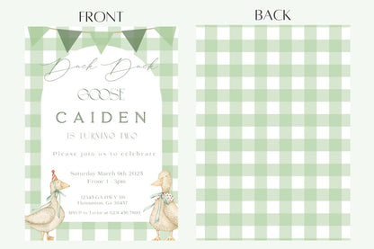Duck, Duck, Goose! Birthday Invite